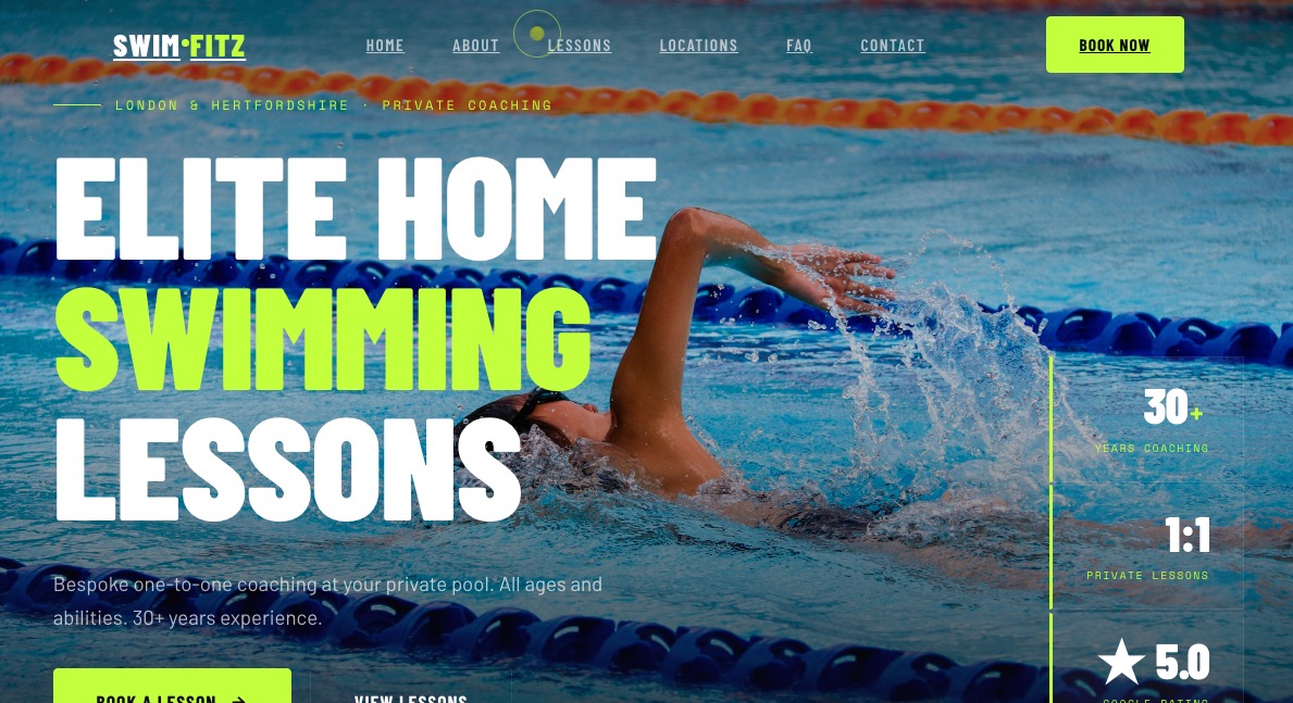 SwimFitz — elite home swimming lessons, North London and Hertfordshire